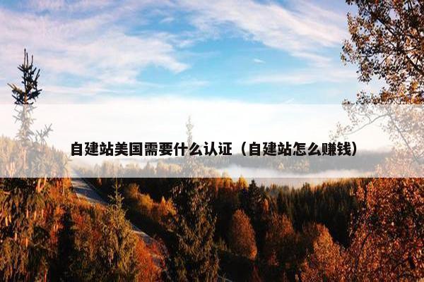 自建站美国需要什么认证（自建站怎么赚钱）
