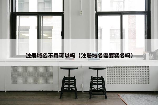 注册域名不用可以吗（注册域名需要实名吗）