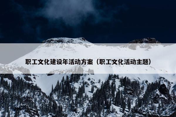 职工文化建设年活动方案（职工文化活动主题）