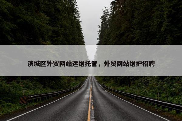 滨城区外贸网站运维托管，外贸网站维护招聘