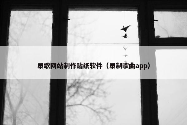 录歌网站制作贴纸软件（录制歌曲app）