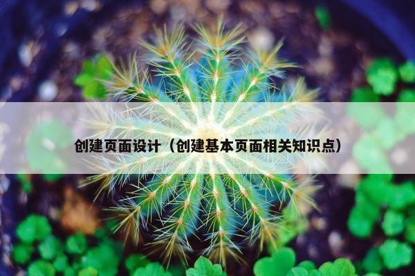创建页面设计（创建基本页面相关知识点）