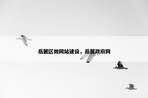 岳麓区微网站建设，岳麓政府网