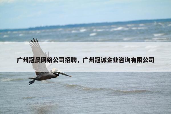 广州冠晨网络公司招聘，广州冠诚企业咨询有限公司