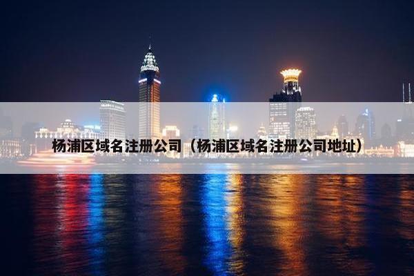 杨浦区域名注册公司（杨浦区域名注册公司地址）