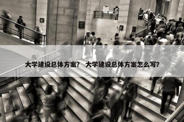 大学建设总体方案？ 大学建设总体方案怎么写？