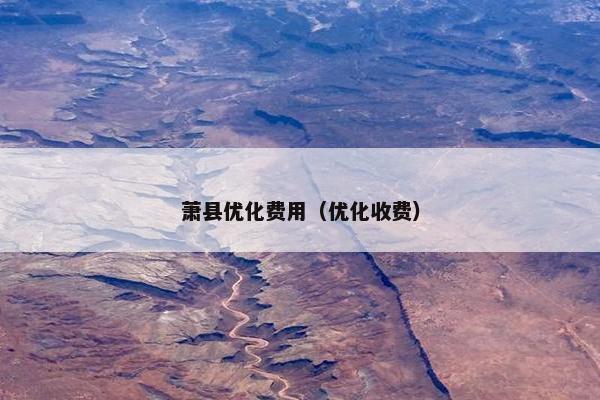 萧县优化费用（优化收费）