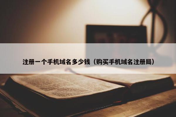 注册一个手机域名多少钱（购买手机域名注册局）