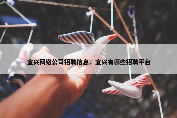 宜兴网络公司招聘信息，宜兴有哪些招聘平台