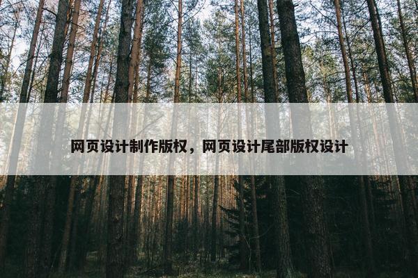 网页设计制作版权，网页设计尾部版权设计