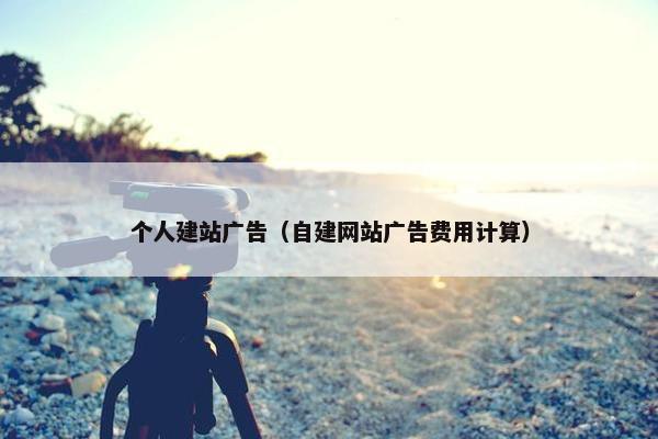 个人建站广告（自建网站广告费用计算）