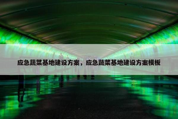 应急蔬菜基地建设方案，应急蔬菜基地建设方案模板