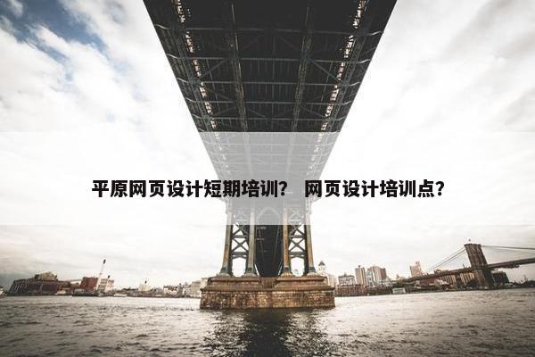平原网页设计短期培训？ 网页设计培训点？