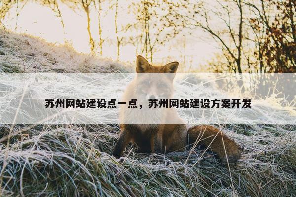 苏州网站建设点一点，苏州网站建设方案开发