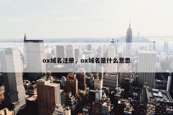 ox域名注册，ox域名是什么意思