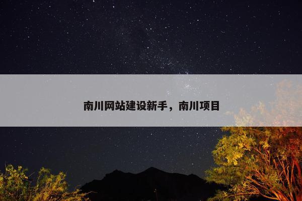 南川网站建设新手，南川项目