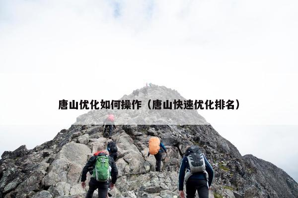 唐山优化如何操作（唐山快速优化排名）