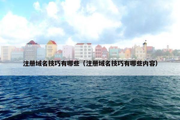 注册域名技巧有哪些（注册域名技巧有哪些内容）