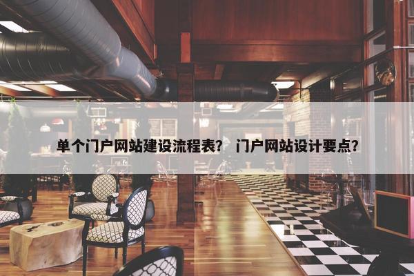 单个门户网站建设流程表？ 门户网站设计要点？