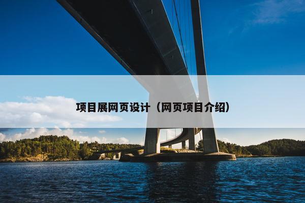项目展网页设计（网页项目介绍）