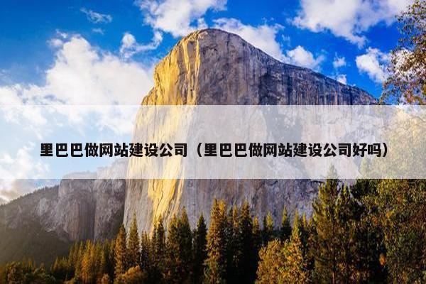 里巴巴做网站建设公司（里巴巴做网站建设公司好吗）