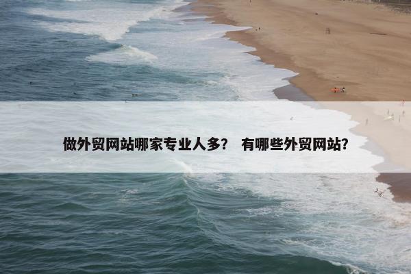 做外贸网站哪家专业人多？ 有哪些外贸网站？