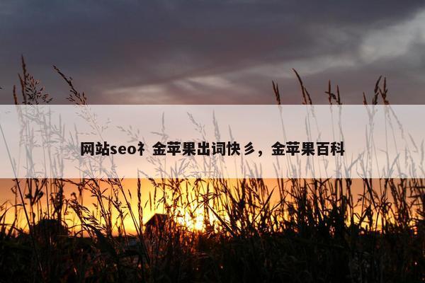 网站seo礻金苹果出词快彡，金苹果百科