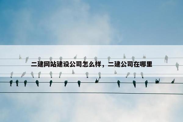 二建网站建设公司怎么样，二建公司在哪里