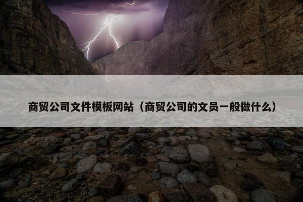 商贸公司文件模板网站（商贸公司的文员一般做什么）