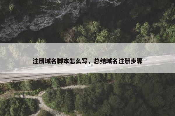 注册域名脚本怎么写，总结域名注册步骤
