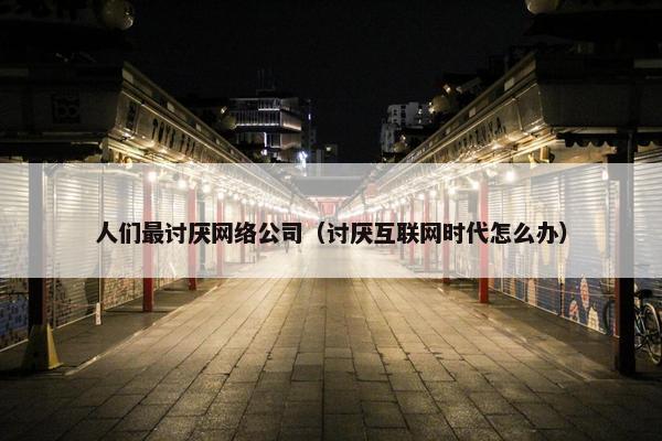 人们最讨厌网络公司（讨厌互联网时代怎么办）