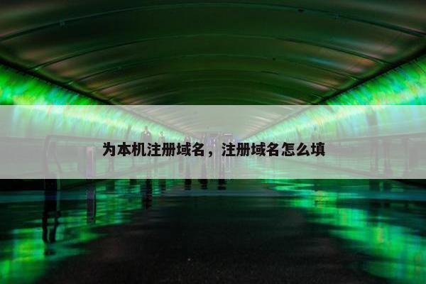 为本机注册域名，注册域名怎么填