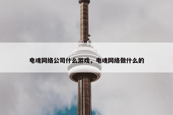 电魂网络公司什么游戏，电魂网络做什么的