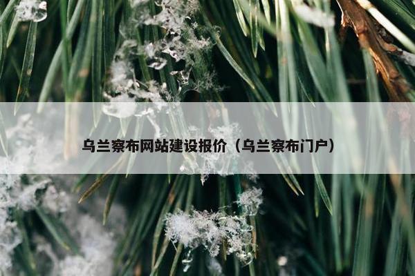 乌兰察布网站建设报价（乌兰察布门户）