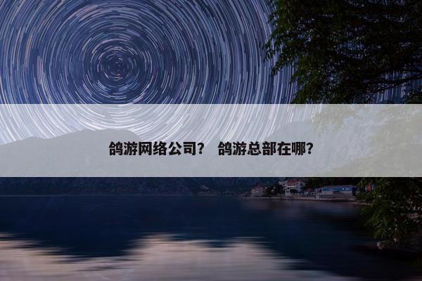 鸽游网络公司？ 鸽游总部在哪？