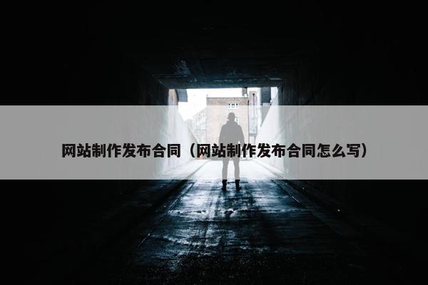 网站制作发布合同（网站制作发布合同怎么写）