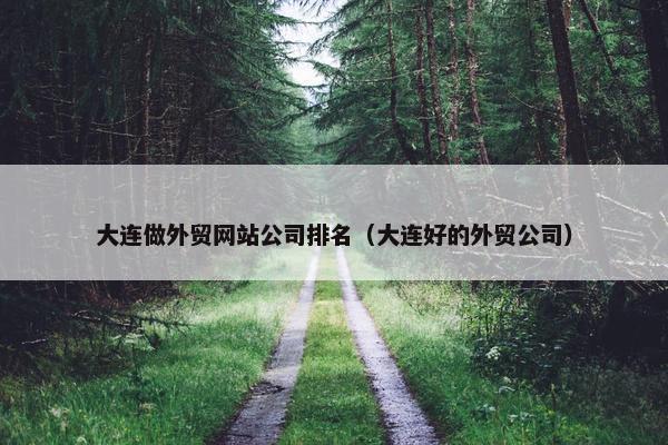 大连做外贸网站公司排名（大连好的外贸公司）