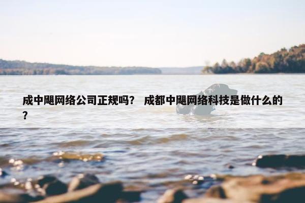 成中飓网络公司正规吗？ 成都中飓网络科技是做什么的？