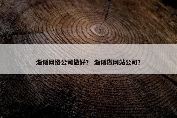 淄博网络公司做好？ 淄博做网站公司？