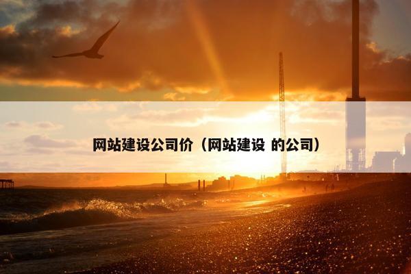 网站建设公司价（网站建设 的公司）