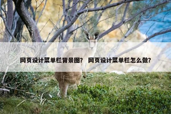 网页设计菜单栏背景图？ 网页设计菜单栏怎么做？
