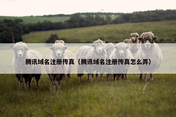 腾讯域名注册传真（腾讯域名注册传真怎么弄）