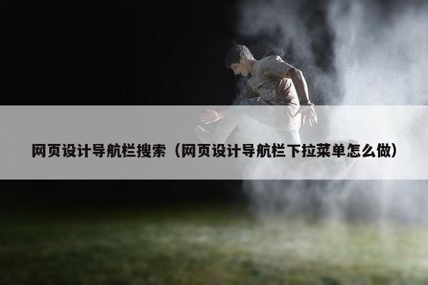 网页设计导航栏搜索（网页设计导航栏下拉菜单怎么做）