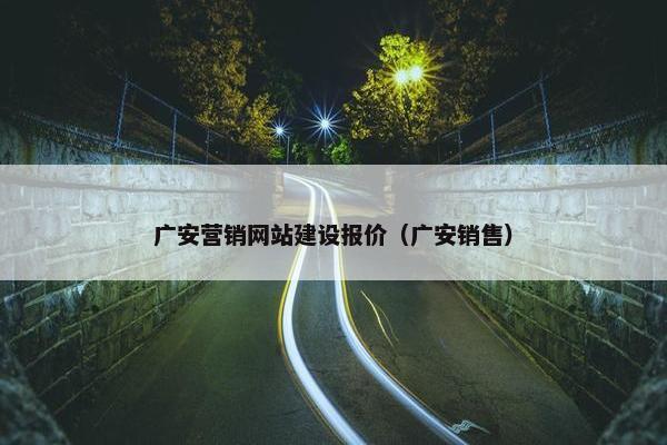 广安营销网站建设报价（广安销售）