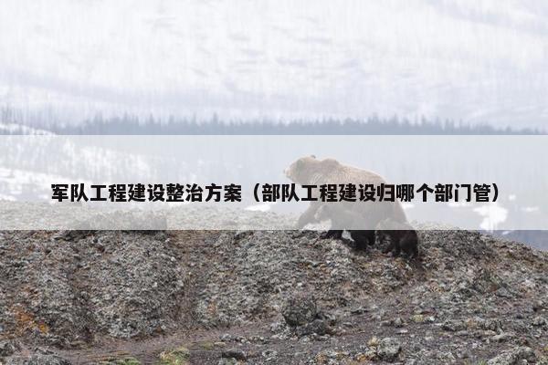 军队工程建设整治方案（部队工程建设归哪个部门管）