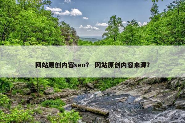 网站原创内容seo？ 网站原创内容来源？