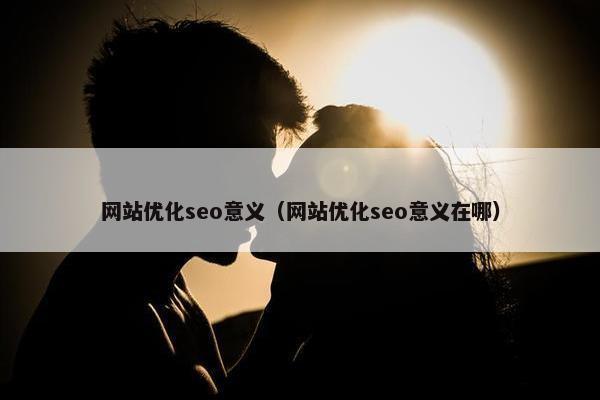 网站优化seo意义（网站优化seo意义在哪）
