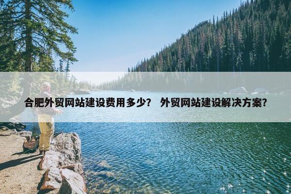 合肥外贸网站建设费用多少？ 外贸网站建设解决方案？