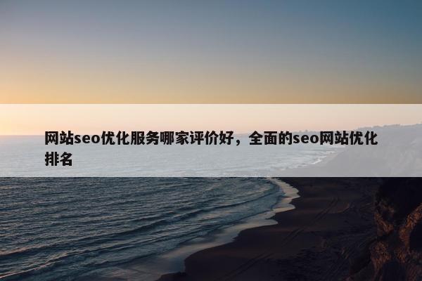 网站seo优化服务哪家评价好，全面的seo网站优化排名