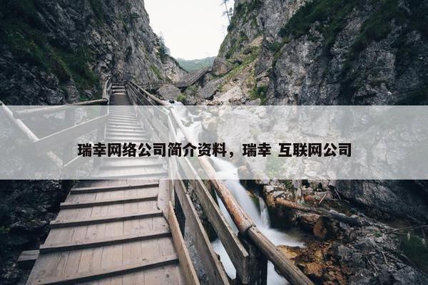 瑞幸网络公司简介资料，瑞幸 互联网公司